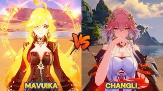 Mavuika VS Changli Gameplay comparison | Archons Pyro and Phoenix