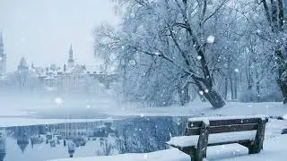 a snowy day ❄️ peaceful music for sleeping and relaxing