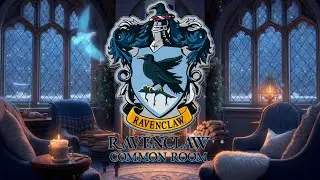 Ravenclaw Common Room ❄️ Fireplace Ambience | Harry Potter Christmas & Cozy Winter Sounds