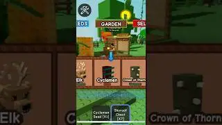 I got the cyclamen seed in grow a garden #roblox #growagarden #cyclamen