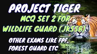 Wildlife guard l Project tiger l imp mcq l #jkssb #upsc #currentaffairs #shorts #viral #mcq #ssc #yt