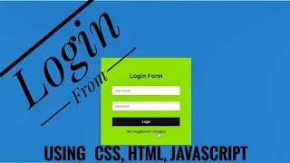 Login and Registration Form - Using Html, Css  and javascript by Coding Is Awesome