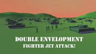 Fighter Jet Fires Missiles At Buildings! -Double Envelopment #rts #wargames #realtimestrategy