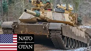 Армия США, НАТО. Танки M1A2 Abrams и боевые машины на учениях в Польше.