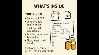 💊 Printable Medication Tracker &mdash; Stay on Schedule | Health Log PDF