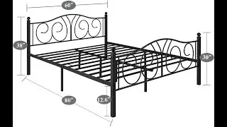 Assemble video: VECELO Classic Metal Bed Frame Mattress Foundation
