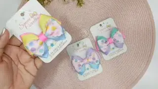 Cute Fabric Hair Bow Making Tutorial | Stylish Kids Hair Clips | Easy DIY Hair Accessories#ribbonbow