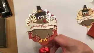 Thanksgiving Turkey Treat Holder with Punch Art