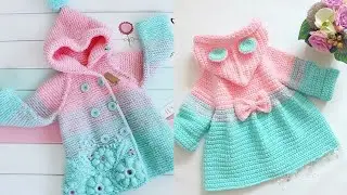 Modern and beautiful free Crochet Kids Hodded Coat patterns