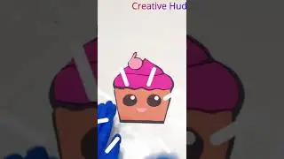 Make Cupcake Card In 1 Minute | Easy Greeting Card Making | Paper Craft | Simple Craft Idea #shorts