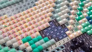 ASMR Diamond Painting Art - No Talking - Real Time - Relaxing and Satisfying - Diamond Art Club 