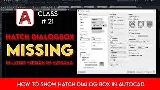 Hatch Dialog box missing in AutoCAD | AutoCAD Hatch dialog box not Showing