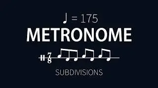 7/8 Metronome ♩=175 (Subdivisions)