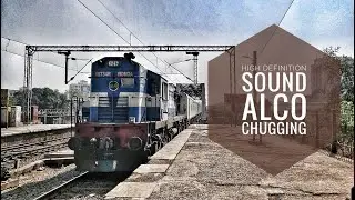 HD Diesel Engine ALCO Chugging Sound | 19668 Palace Queen Humsafar Express | Katni WDM-3A