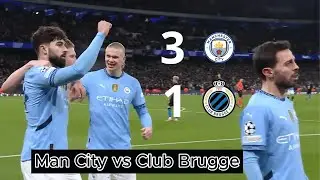 Manchester City vs Club Brugge (3-1)  HIGHLIGHTS || UEFA Champions League 24/25!