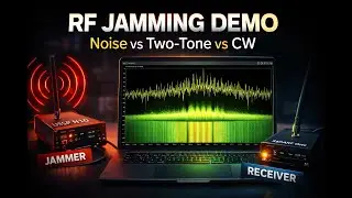RF Jamming Explained Using USRP N210 + HackRF | Noise vs Two-Tone vs CW