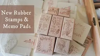Revealing our NEW RUBBER STAMPS & MEMO PADS!  asmr + music