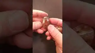 2 Tanzanian Sunstone Bead Pendants