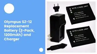 Olympus SZ-12 Replacement Battery (2-Pack, 1200mAh) and Charger