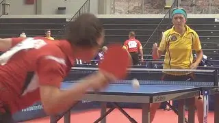 Larisa LAVRUKHINA vs Ina JOZEPSONE, European Veterans Team Championship Table Tennis