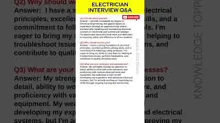 Electrician Interview Questions and Answers
