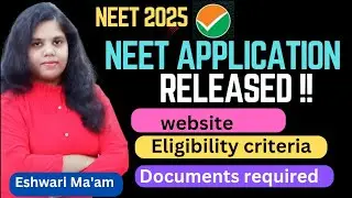 NEET 2025 Application Form/Eligibility, Documents required #neet2025 #neetapplication #nta