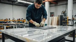 Satisfying Marble Cutting & Polishing: ASMR Mirror Finish Magic