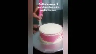 Secret to a perfect clean cake stripes.
