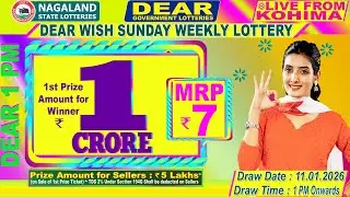 DEAR 1 PM SUNDAY WEEKLY LOTTERY LIVE TODAY 1 PM ONWARDS |11.01.2026| LIVE FROM NAGALAND