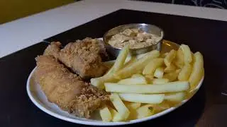 Fish and Chips crispy n spicy with sauce home made  [ Berlin food ] 