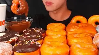 Delicious Doughnuts With Nutella, Eating Show, ASMR, 2 x Speed Video @DDMasmr 