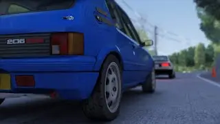 Hard Battle at Shomaru Touge - AE86 vs 205 GTI | Assetto Corsa