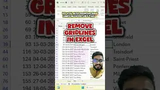 Don't Remove Gridlines in Excel like this‼️Instead Use Amazing Shortcut #excel #exceltips #shorts