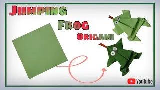 How to Make a Jumping Origami Frog 🐸 | Fun & Easy Paper Toy for your Kids