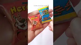 DIY miniature snacks😱😱 / mini snacks packets #art #shorts diy paper crafts