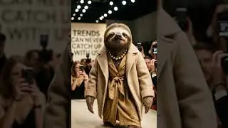 Sloth on the Runway 🦥✨ Funny Fashion Show Animation
