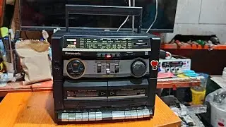 7288022810 Panasonic XBS RX-CT850 Boom Box Player For Sale double Tape Recorder working condition 