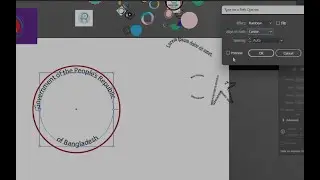 round text align center for logo using illustrator
