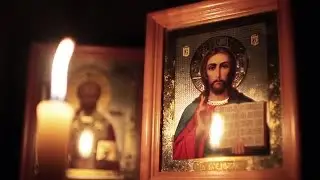 Candlelight Portrait Of Jesus Stock Video