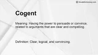 Cogent Meaning