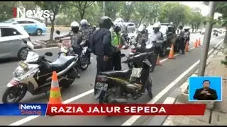 Razia Jalur Sepeda, 10 Pengendara Motor Ditilang - iNews Siang 28/11