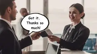 Airport English Conversation | Check-In, Security & Boarding | Real English with Captions