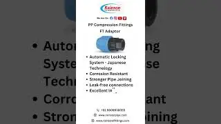 PP Compression Fittings FT Adaptor manufacture by Rainson Pipe Industries Pvt. Ltd. #fittings #pipe