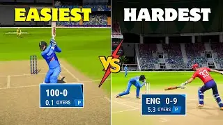 I PLAYED EASIEST VS HARDEST MODE IN CRICKET 24 🤯 | ALL DIFFICULTY MATCH IN CRICKET 24