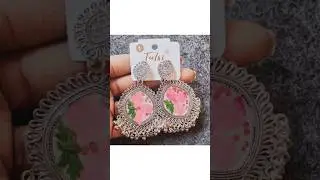 😱 DIY UV Resin earring jhumka #diy #vairalvideo #handmade #craft #resinart #earrings