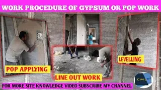 HOW TO DO GYPSUM PLASTER AT SITE|WORKING PROCEDURE FOR GYPSUM PLASTER |