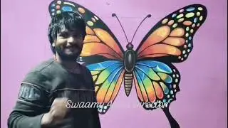 Buterfly colour full art work @manchiryala poradu