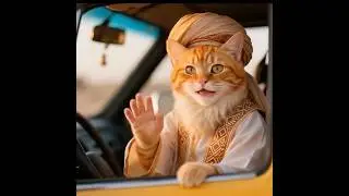 AI Orange Cat Says Assalamu Alaikum in Omani Dress 🇴🇲 | Cute Islamic Short