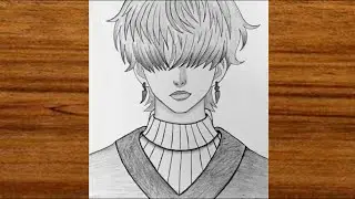 K- Pop Demon Hunters Pencil Sketch | Baby Saja Drawing | Easy Pencil Sketch Tutorial