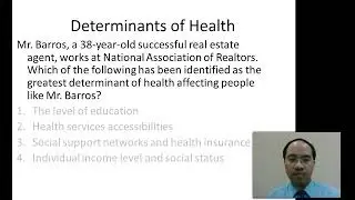 REx-PN exam question: Determinants of Health